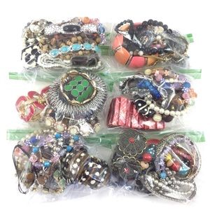 60 Stretchy Bracelets Lot Costume Vintage Modern